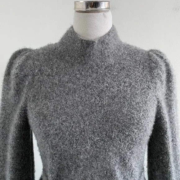 CO Cashmere Mock Neck Sweater Gray - Picture 8 of 11
